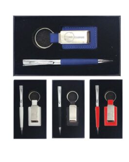 Coffret cadeau stylo et porte clés personnalisé