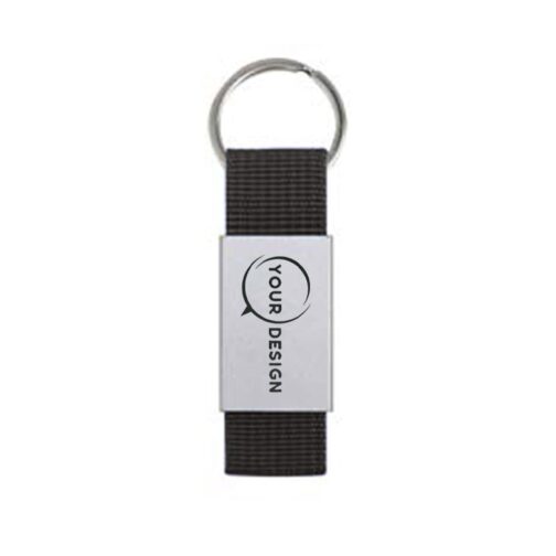 Porte clés métal argent publicitaire – Image 2