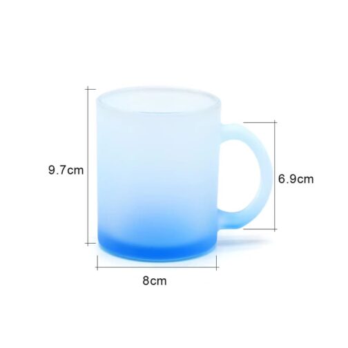 Mug verre transparent sablé dégradé sublimable – Image 7