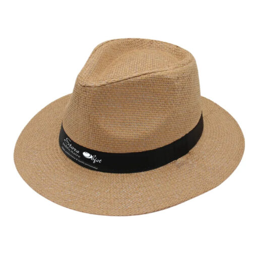 Chapeau en paille de papier publicitaire personnlaisé