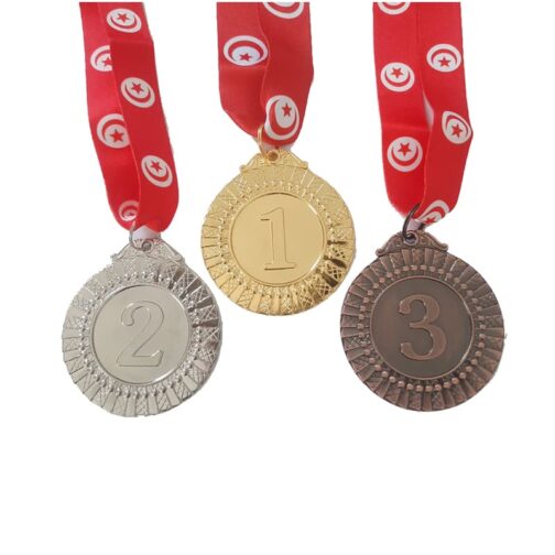 medaille-personnalisee-1-2-3-position-ruban-rouge-tunisie-store-objet-publicitaire