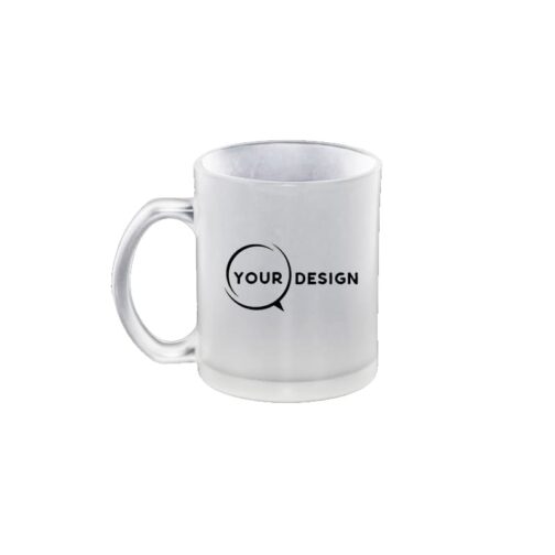 Mug verre transparent sablé sublimable