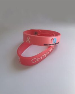 Bracelet silicone octobre rose personnalisé