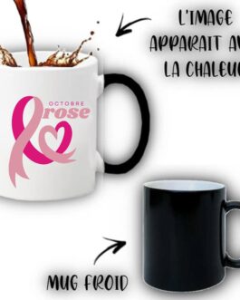 Mug Octobre rose magique noir sublimable