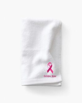 Serviette éponge Octobre rose personnalisée