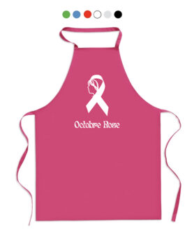 Tablier de cuisine Octobre rose personnalisé